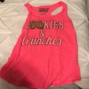 Hot pink work out tank top